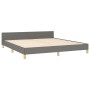 Bed frame with headboard dark gray fabric 180x200 cm by vidaXL, Beds and slatted bases - Ref: Foro24-347432, Price: 130,89 €,...