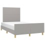 Estructura de cama con cabecero de tela gris claro 120x200 cm de vidaXL, Camas y somieres - Ref: Foro24-3124879, Precio: 169,...