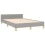 Light gray fabric bed frame with headboard 120x200 cm by vidaXL, Beds and slatted bases - Ref: Foro24-3124879, Price: 166,60 ...