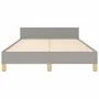 Light gray fabric bed frame with headboard 120x200 cm by vidaXL, Beds and slatted bases - Ref: Foro24-3124879, Price: 166,60 ...