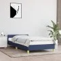 Bed frame with blue fabric headboard 90x190 cm by vidaXL, Beds and slatted bases - Ref: Foro24-347381, Price: 104,02 €, Disco...