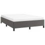 Gray synthetic leather bed frame 140x190 cm by vidaXL, Beds and slatted bases - Ref: Foro24-347249, Price: 120,19 €, Discount: %