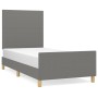 Bed frame with headboard in dark gray fabric 80x200 cm by vidaXL, Beds and slatted bases - Ref: Foro24-3124848, Price: 156,28...