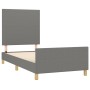 Bed frame with headboard in dark gray fabric 80x200 cm by vidaXL, Beds and slatted bases - Ref: Foro24-3124848, Price: 156,28...