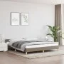 Bed frame with headboard in taupe gray fabric 180x200 cm by vidaXL, Beds and slatted bases - Ref: Foro24-347435, Price: 126,5...