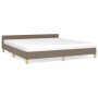 Bed frame with headboard in taupe gray fabric 180x200 cm by vidaXL, Beds and slatted bases - Ref: Foro24-347435, Price: 129,4...