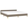 Bed frame with headboard in taupe gray fabric 180x200 cm by vidaXL, Beds and slatted bases - Ref: Foro24-347435, Price: 129,4...