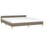 Bed frame with headboard in taupe gray fabric 180x200 cm by vidaXL, Beds and slatted bases - Ref: Foro24-347435, Price: 126,5...