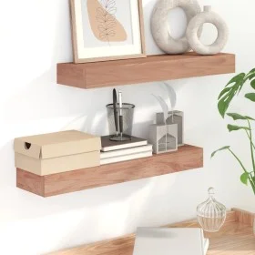 Wall shelves 2 units solid teak wood 60x15x4 cm by vidaXL, Shelves and shelves - Ref: Foro24-340755, Price: 44,42 €, Discount: %