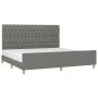 Estructura de cama con cabecero tela gris oscuro 200x200 cm de vidaXL, Camas y somieres - Ref: Foro24-3125325, Precio: 248,36...