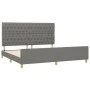 Estructura de cama con cabecero tela gris oscuro 200x200 cm de vidaXL, Camas y somieres - Ref: Foro24-3125325, Precio: 248,36...