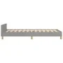 Light gray fabric bed frame with headboard 90x200 cm by vidaXL, Beds and slatted bases - Ref: Foro24-3125268, Price: 133,34 €...