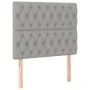 Light gray fabric bed frame with headboard 90x200 cm by vidaXL, Beds and slatted bases - Ref: Foro24-3125268, Price: 133,34 €...