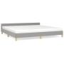 Estructura de cama con cabecero de tela gris claro 200x200 cm de vidaXL, Camas y somieres - Ref: Foro24-347439, Precio: 137,6...
