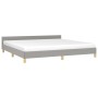 Estructura de cama con cabecero de tela gris claro 200x200 cm de vidaXL, Camas y somieres - Ref: Foro24-347439, Precio: 137,6...