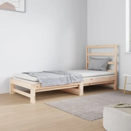 Sofá cama extraíble madera maciza de pino 2x(90x190) cm de vidaXL, Camas y somieres - Ref: Foro24-3124747, Precio: 139,61 €, ...