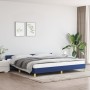 Bettrahmen mit blauem Stoffkopfteil 200x200 cm von vidaXL, Betten und Lattenroste - Ref: Foro24-347445, Preis: 121,30 €, Raba...
