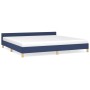 Bettrahmen mit blauem Stoffkopfteil 200x200 cm von vidaXL, Betten und Lattenroste - Ref: Foro24-347445, Preis: 121,30 €, Raba...