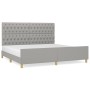 Hellgrauer Stoffbettrahmen mit Kopfteil 200x200 cm von vidaXL, Betten und Lattenroste - Ref: Foro24-3125324, Preis: 242,62 €,...