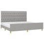 Hellgrauer Stoffbettrahmen mit Kopfteil 200x200 cm von vidaXL, Betten und Lattenroste - Ref: Foro24-3125324, Preis: 242,62 €,...