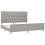 Hellgrauer Stoffbettrahmen mit Kopfteil 200x200 cm von vidaXL, Betten und Lattenroste - Ref: Foro24-3125324, Preis: 242,62 €,...