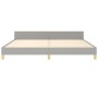 Hellgrauer Stoffbettrahmen mit Kopfteil 200x200 cm von vidaXL, Betten und Lattenroste - Ref: Foro24-3125324, Preis: 242,62 €,...