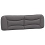 Estructura de cama con luz LED cuero sintético gris 180x200 cm