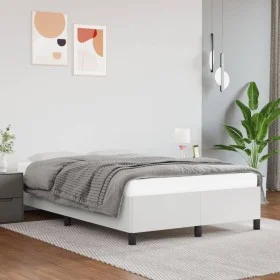 White synthetic leather bed frame 120x200 cm by vidaXL, Beds and slatted bases - Ref: Foro24-347240, Price: 100,81 €, Discoun...