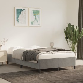 Hellgrauer Samtbettrahmen 120x200 cm von vidaXL, Betten und Lattenroste - Ref: Foro24-347312, Preis: 118,33 €, Rabatt: %