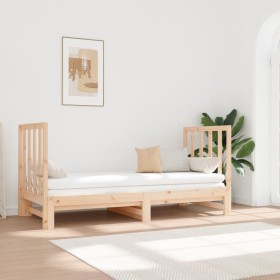 Sofá cama extraíble madera maciza de pino 2x(90x190) cm