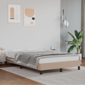 Bettgestell aus Cappuccino-Kunstleder, 120 x 200 cm von vidaXL, Betten und Lattenroste - Ref: Foro24-346897, Preis: 117,38 €,...