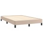 Estructura de cama de cuero sintético capuchino 120x200 cm