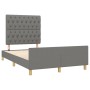 Bed frame with headboard in dark gray fabric 120x200 cm by vidaXL, Beds and slatted bases - Ref: Foro24-3125285, Price: 165,9...