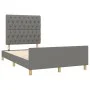 Bed frame with headboard in dark gray fabric 120x200 cm by vidaXL, Beds and slatted bases - Ref: Foro24-3125285, Price: 163,5...