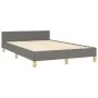 Bed frame with headboard in dark gray fabric 120x200 cm by vidaXL, Beds and slatted bases - Ref: Foro24-3125285, Price: 163,5...