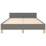 Bed frame with headboard in dark gray fabric 120x200 cm by vidaXL, Beds and slatted bases - Ref: Foro24-3125285, Price: 165,9...