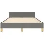 Bed frame with headboard in dark gray fabric 120x200 cm by vidaXL, Beds and slatted bases - Ref: Foro24-3125285, Price: 163,5...