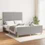 Estructura de cama con cabecero de tela gris claro 140x200 cm de vidaXL, Camas y somieres - Ref: Foro24-3125138, Precio: 233,...