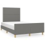 Estructura de cama con cabecero de tela gris oscuro 120x200 cm | Foro24.es | Tu tienda online para hogar, jardín y más Foro24.es
