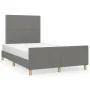 Estructura de cama con cabecero de tela gris oscuro 120x200 cm de vidaXL, Camas y somieres - Ref: Foro24-3124961, Precio: 147...