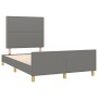 Estructura de cama con cabecero de tela gris oscuro 120x200 cm | Foro24.es | Tu tienda online para hogar, jardín y más Foro24.es