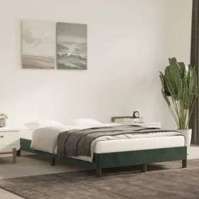 Estructura de cama de terciopelo verde 120x200 cm de vidaXL, Camas y somieres - Ref: Foro24-346967, Precio: 96,59 €, Descuent...