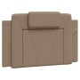 Estructura de cama con LED cuero sintético capuchino 80x200 cm
