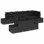 Conjunto de sofá de jardín 9 pcs Negro 100 x 55 x 73 cm