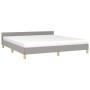 Bed frame with headboard light gray fabric 180x200 cm by vidaXL, Beds and slatted bases - Ref: Foro24-347431, Price: 143,05 €...
