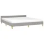 Estructura de cama con cabecero gris claro tela 180x200 cm de vidaXL, Camas y somieres - Ref: Foro24-347431, Precio: 140,82 €...