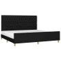 Bed frame with black fabric headboard 200x200 cm by vidaXL, Beds and slatted bases - Ref: Foro24-3125326, Price: 285,09 €, Di...