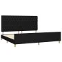 Bed frame with black fabric headboard 200x200 cm by vidaXL, Beds and slatted bases - Ref: Foro24-3125326, Price: 285,09 €, Di...