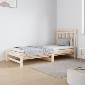 Sofá cama extraíble madera maciza de pino 2x(90x190) cm de vidaXL, Camas y somieres - Ref: Foro24-3124757, Precio: 147,38 €, ...