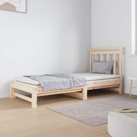 Removable sofa bed solid pine wood 2x(90x190) cm by vidaXL, Beds and slatted bases - Ref: Foro24-3124757, Price: 147,38 €, Di...